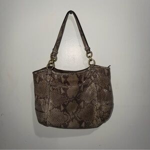 Coach Madison Phoebe Python Print Shoulder Bag